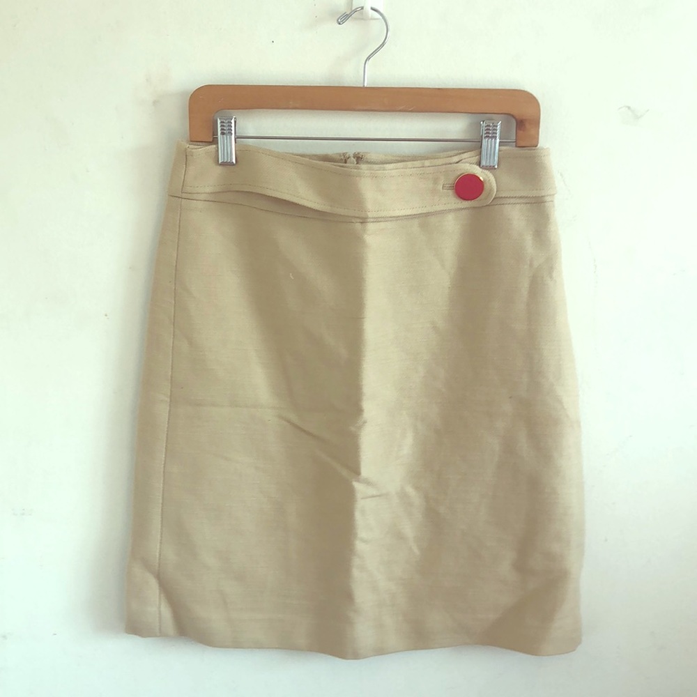 Magaschoni beige skirt, above knee, lined